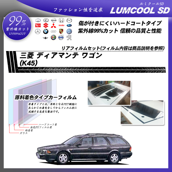 三菱 ディアマンテ ワゴン (K45) ルミクールSD カット済みカーフィルム リアセット