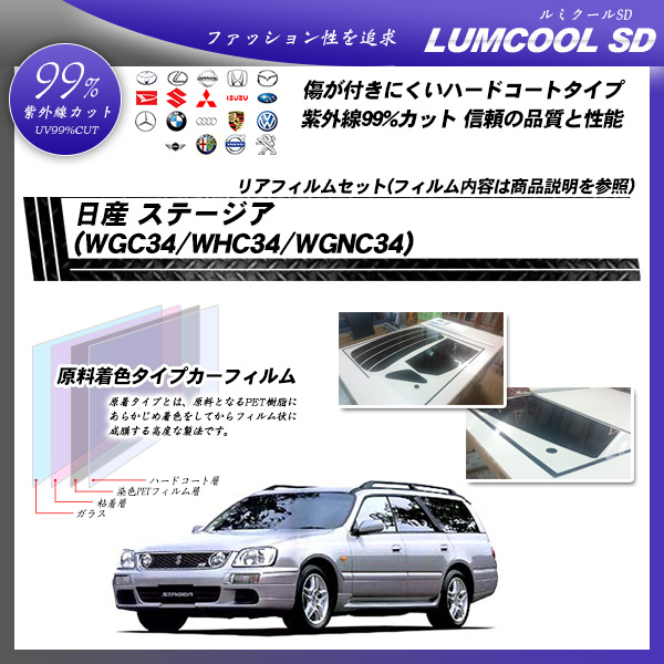 日産 ステージア (WGC34/WHC34/WGNC34) ルミクールSD カット済みカーフィルム リアセット